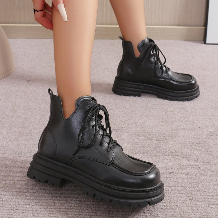 Perrine | Bottes de Combat Chunky à Lacets
