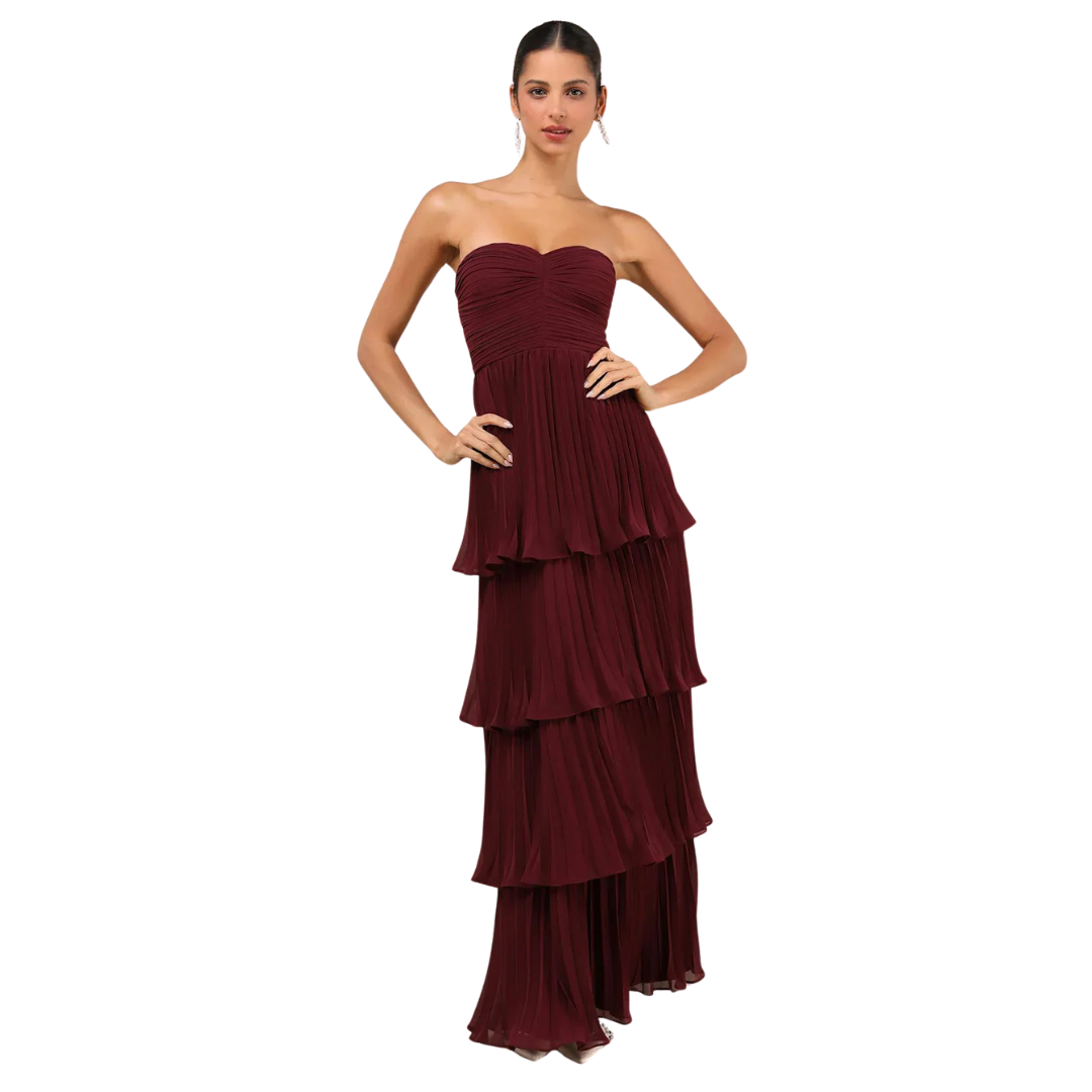 Geneviève | Robe Maxi Évasée Sans Manches