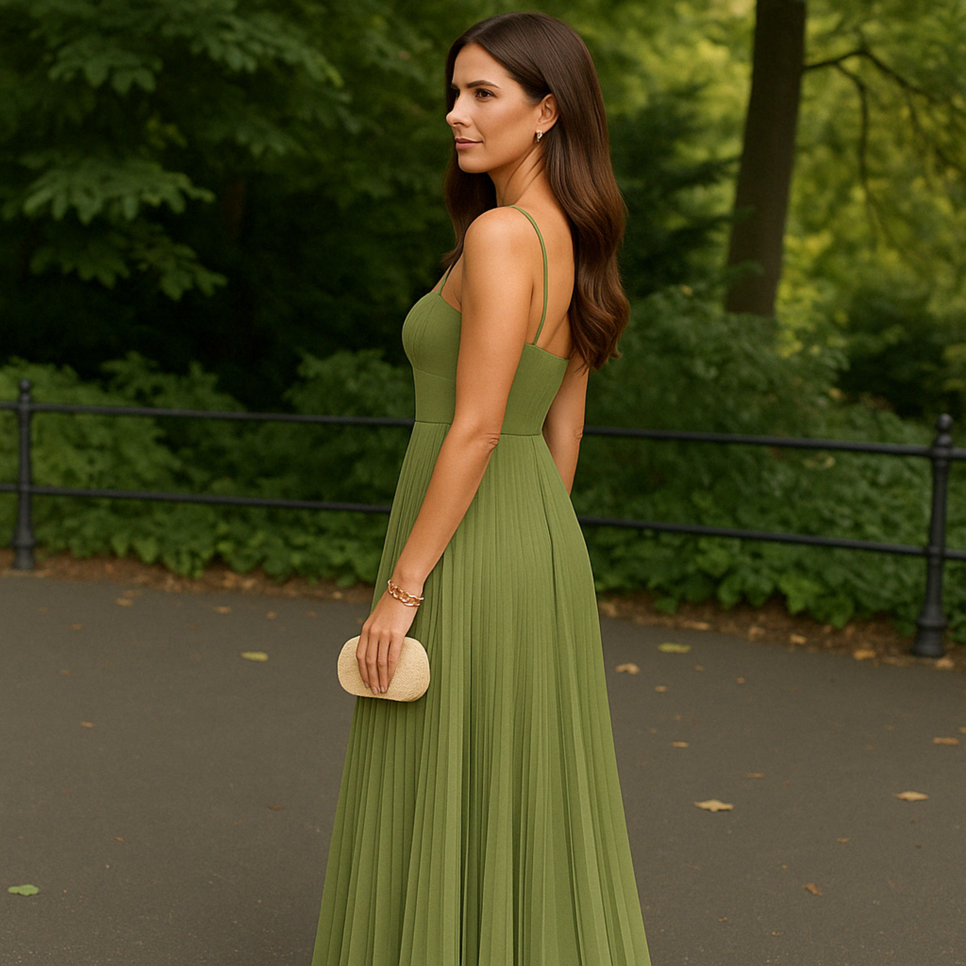 Claire | Robe plissée en tulle avec drapé asymétrique