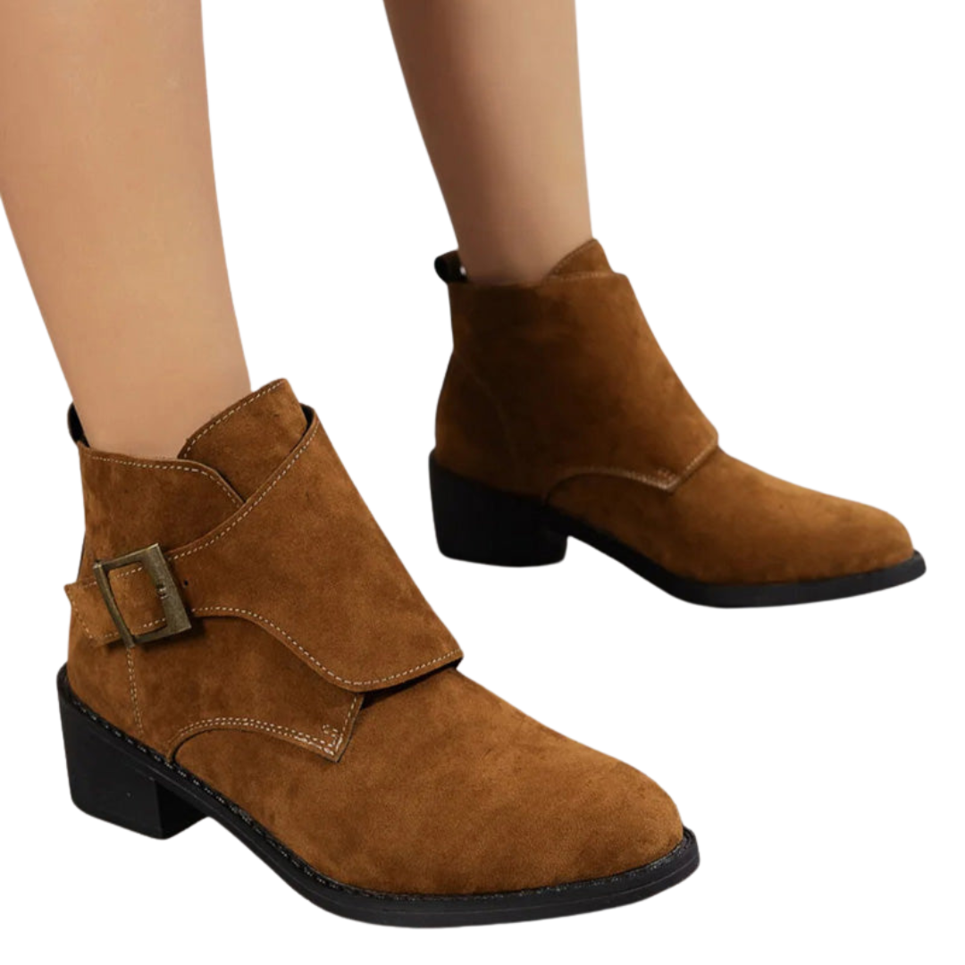 Pauline | Bottes Vintage à Talon Épais