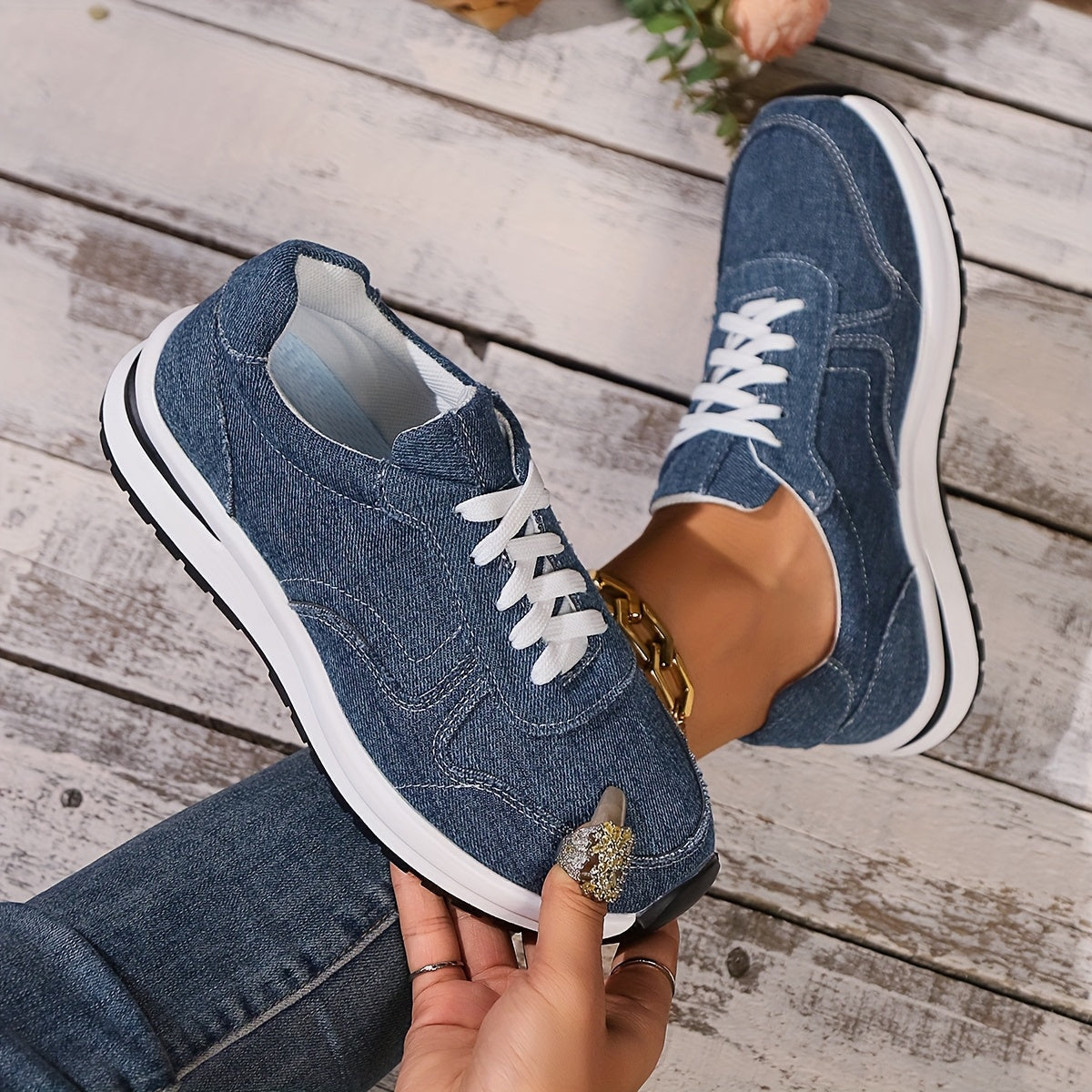Lizzy™ | Baskets en Denim Orthopédiques