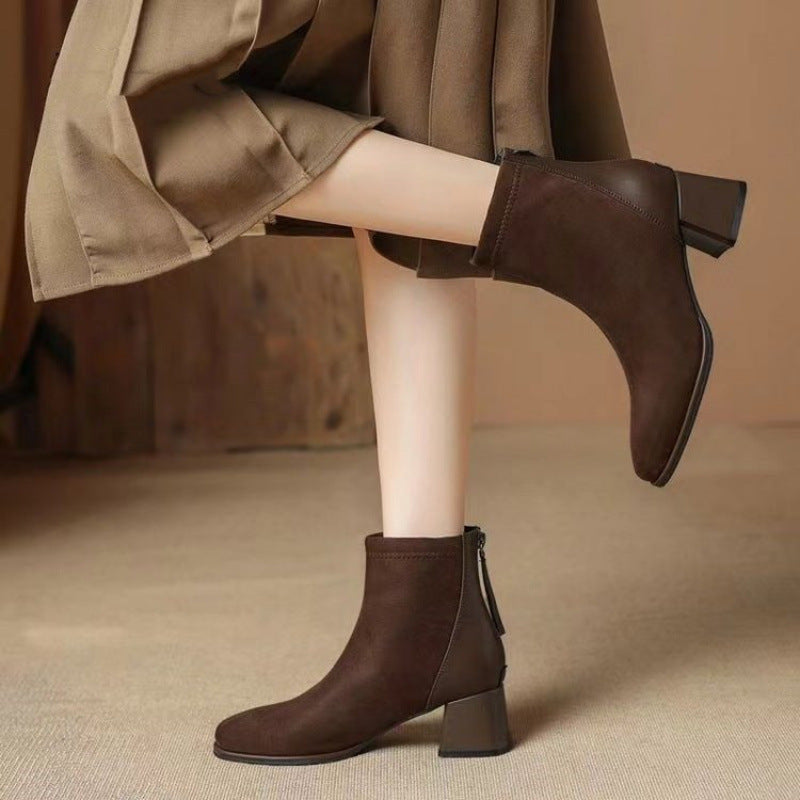 Simone | Bottines en Suède Élégantes