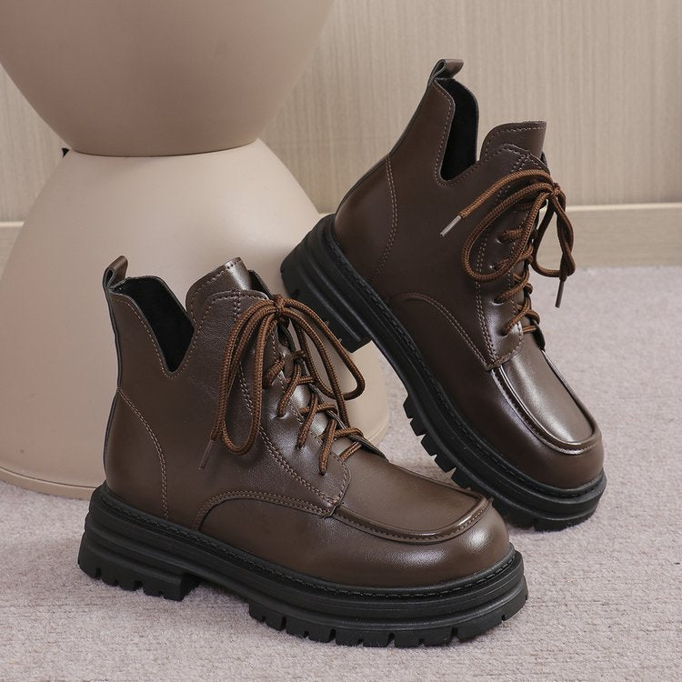 Perrine | Bottes de Combat Chunky à Lacets