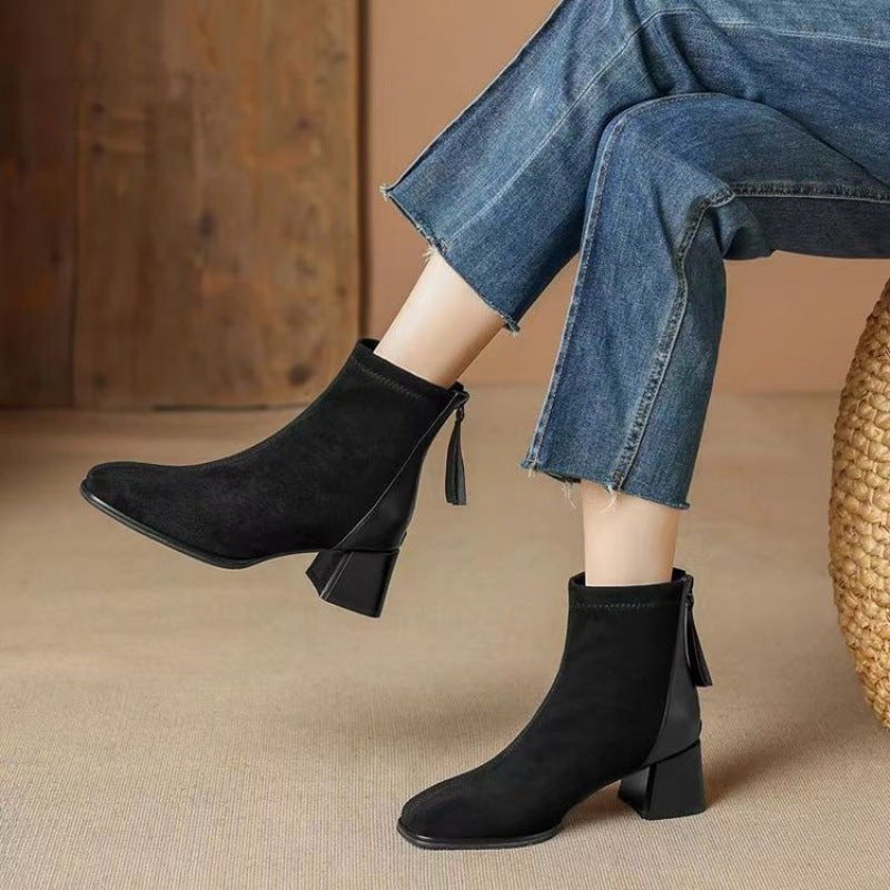 Simone | Bottines en Suède Élégantes