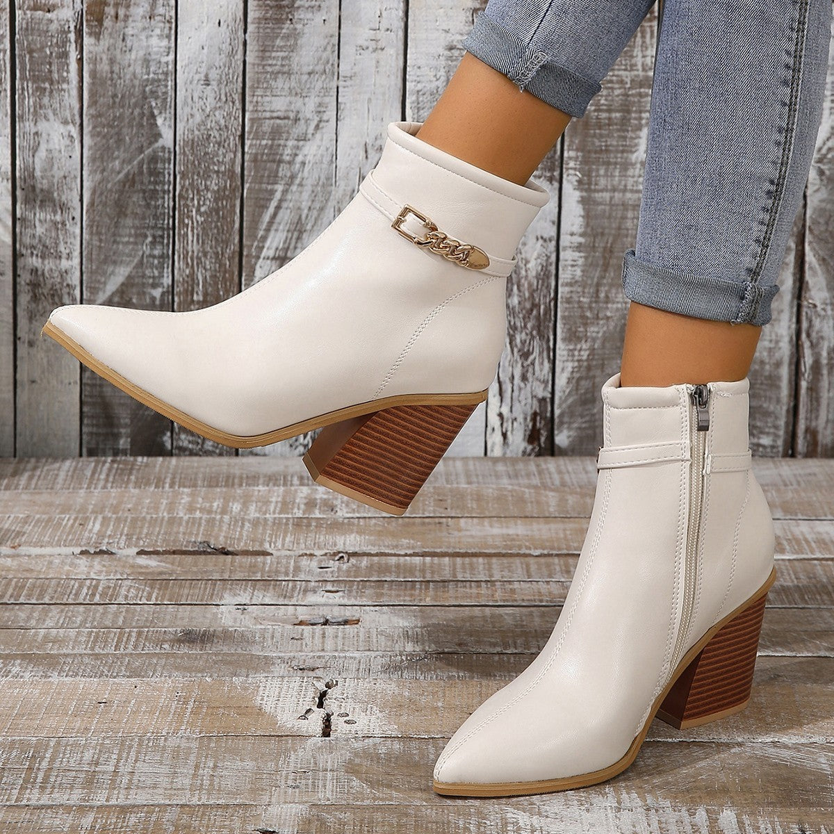 Sabine | Bottines à Talons Carrés Chic