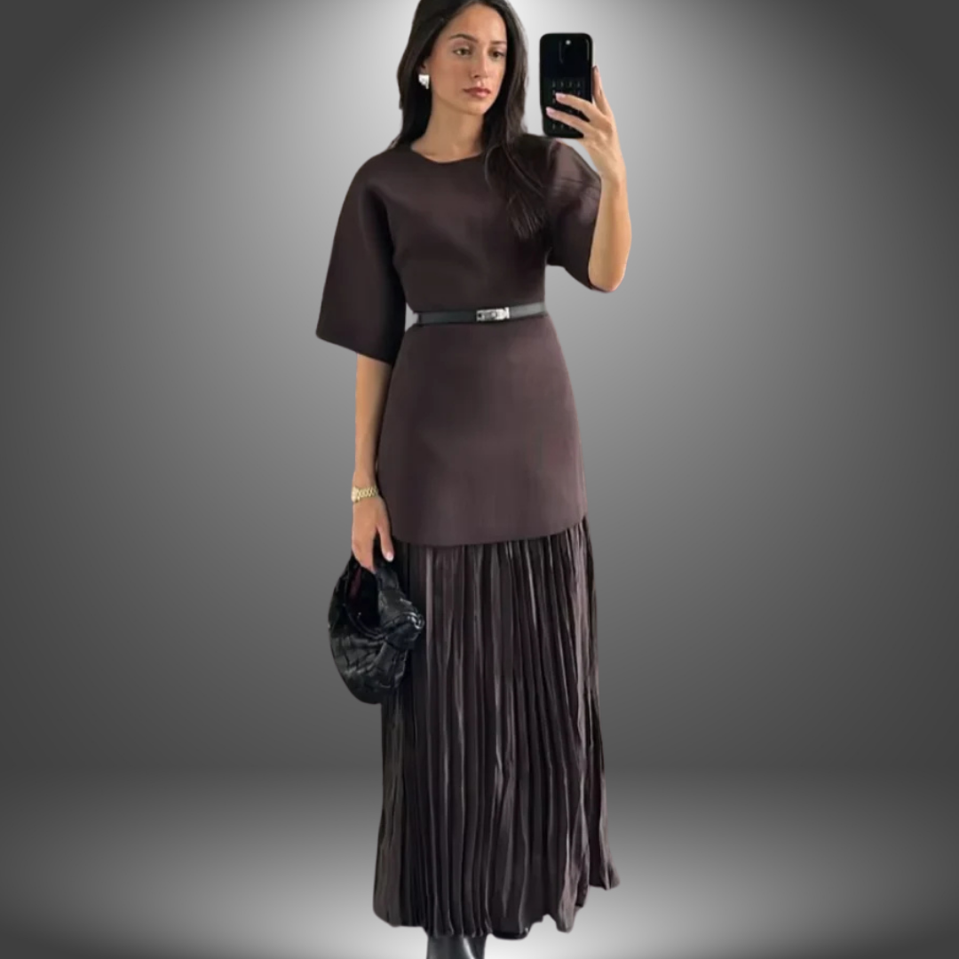 Lise | Robe Maxi Plissée
