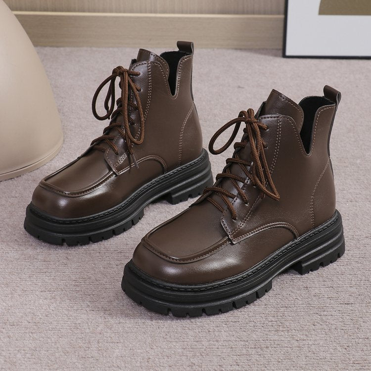 Perrine | Bottes de Combat Chunky à Lacets