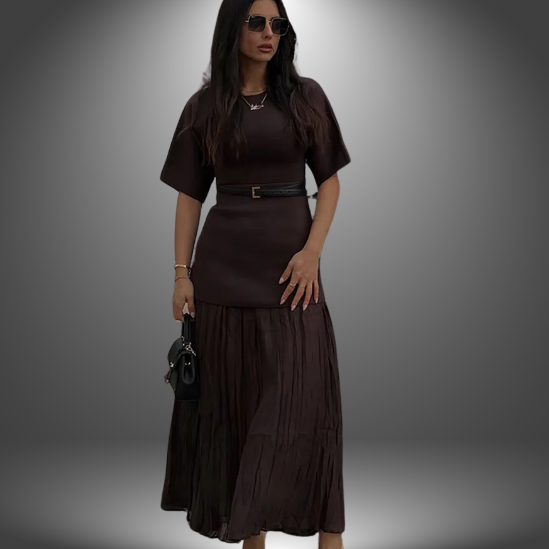 Lise | Robe Maxi Plissée