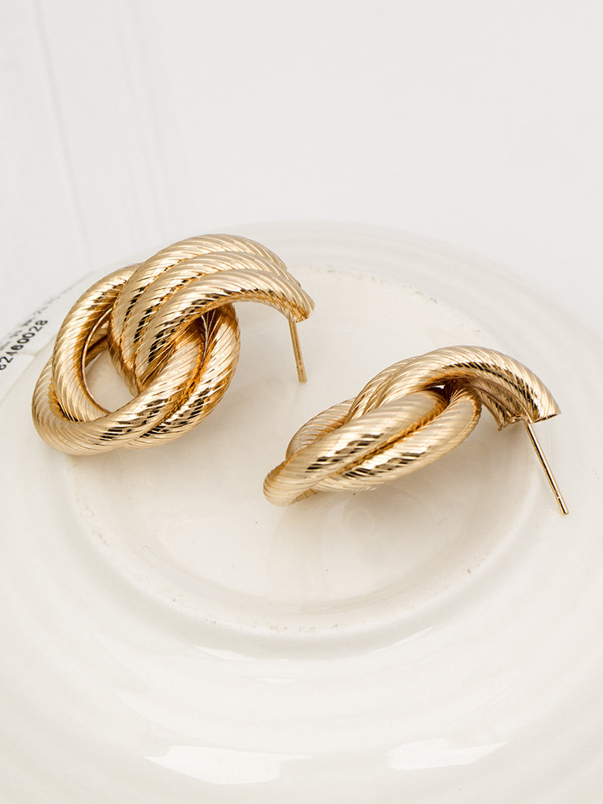 Anne | Boucles d'oreilles texturées torsadées
