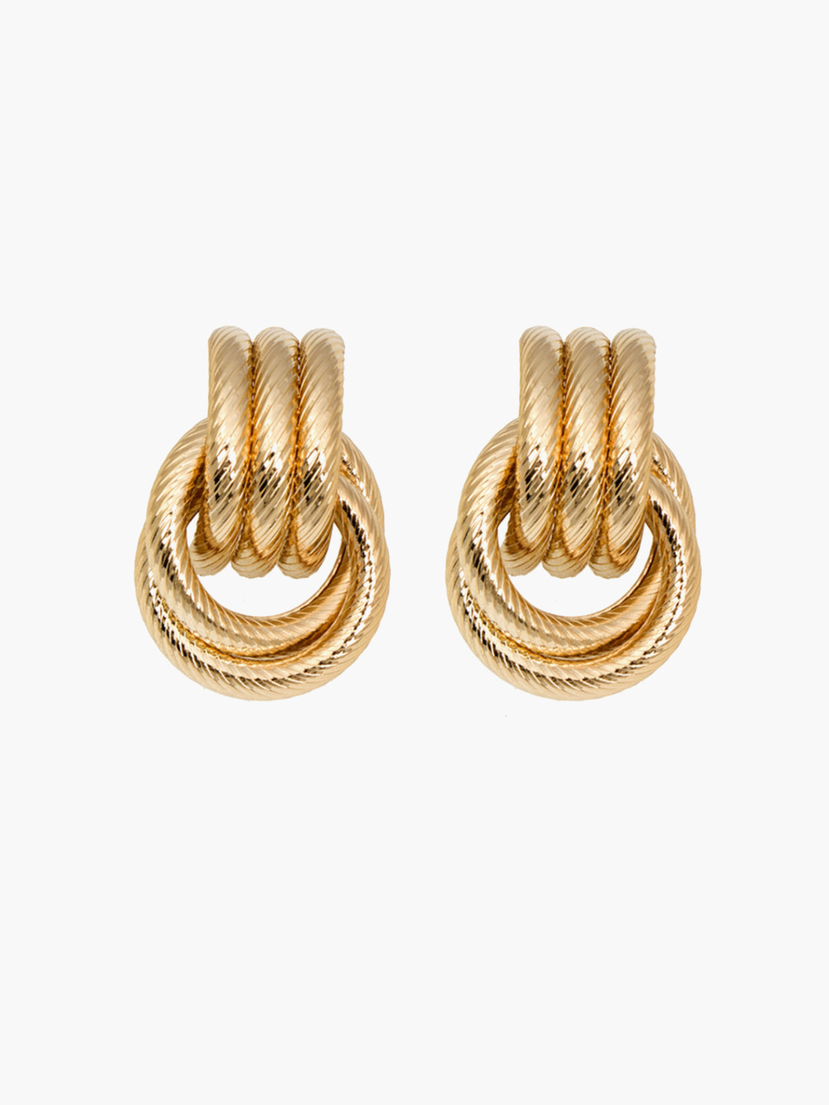 Anne | Boucles d'oreilles texturées torsadées