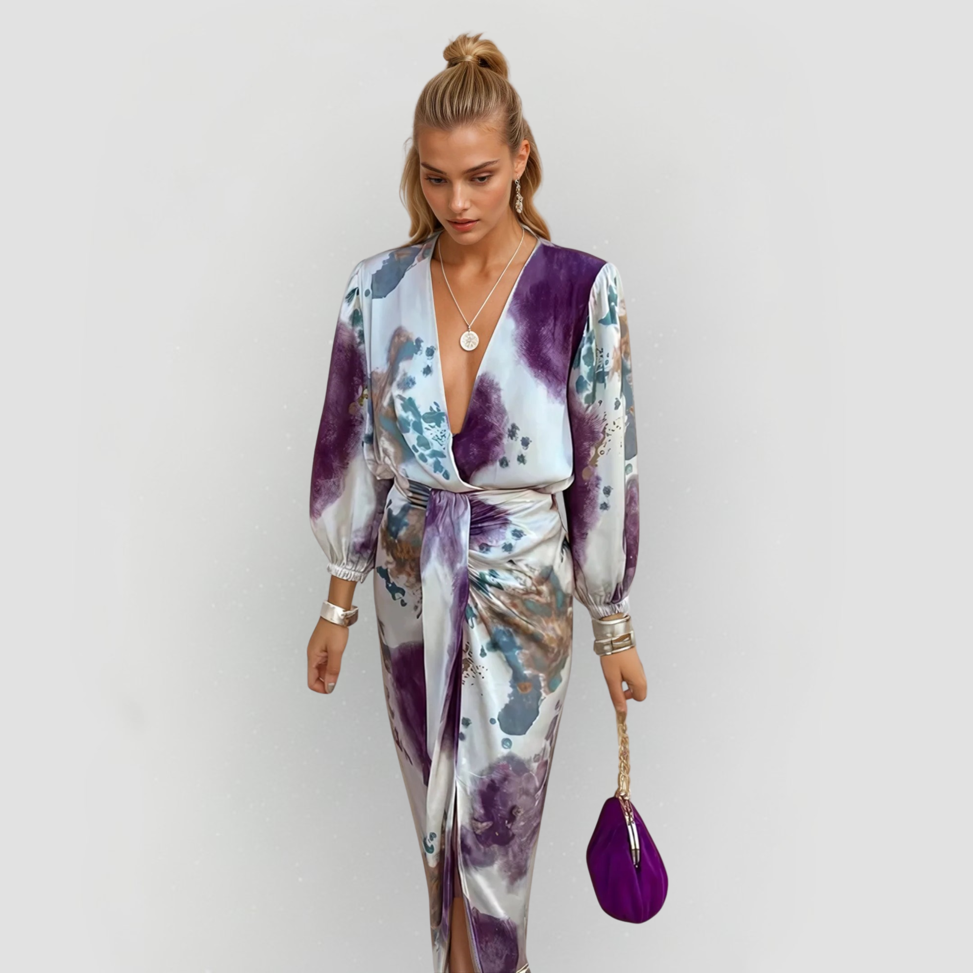 Valentina™ | Robe Élégante avec Encolure en V