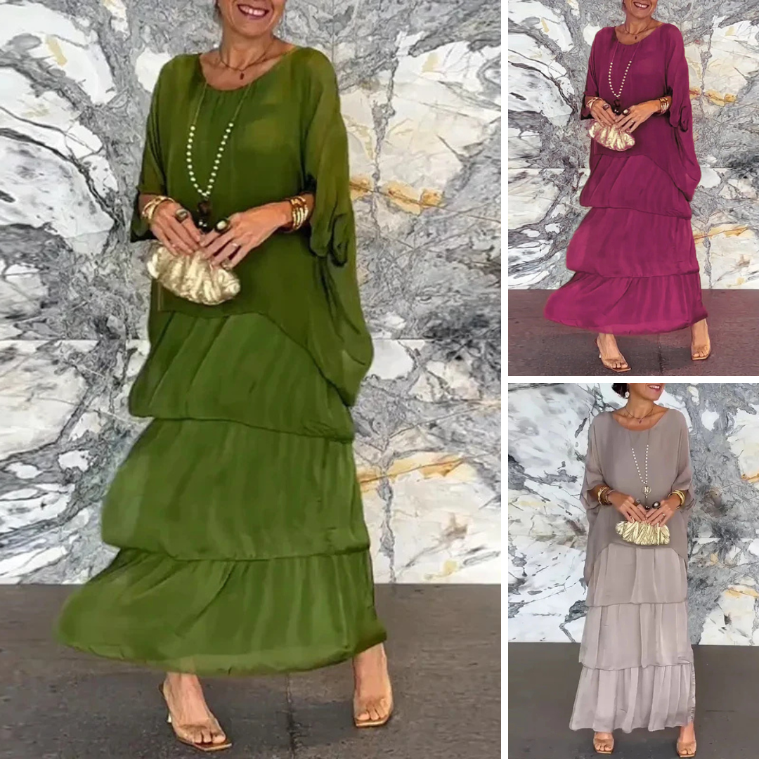 Venisa - Robe en mousseline superposée