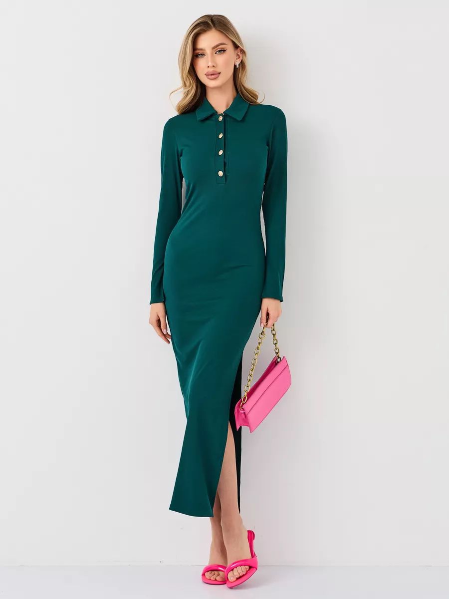 Evelyne | Robe Maxi Polo Élégance Raffinée