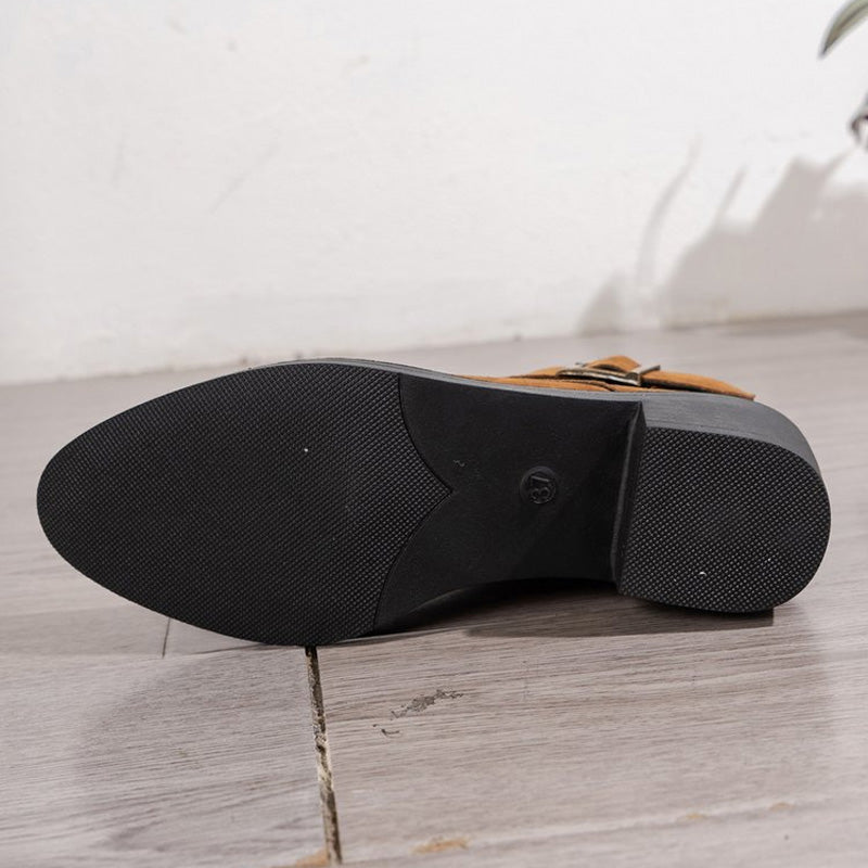 Pauline | Bottes Vintage à Talon Épais