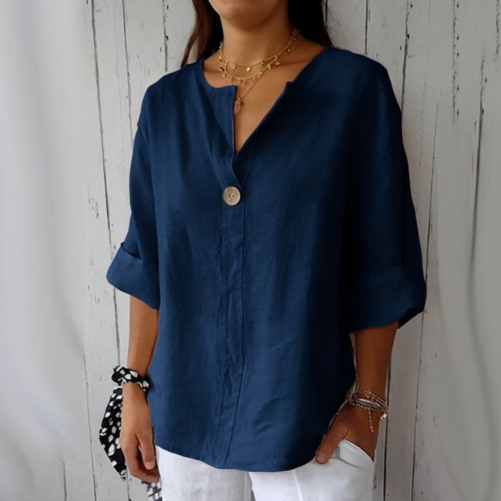Camille™️ | Blouse en Lin Élégante