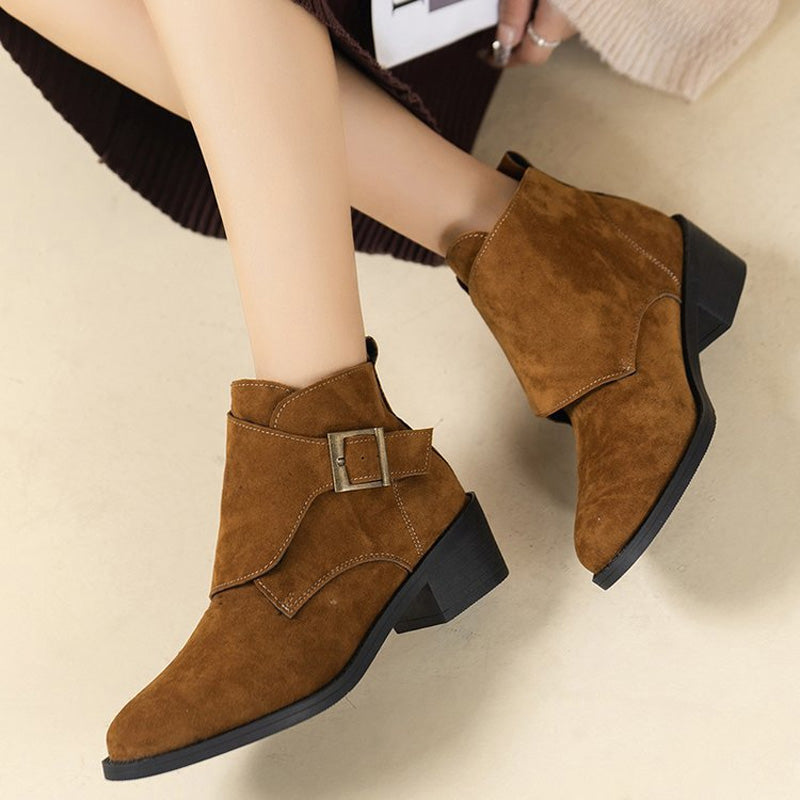 Pauline | Bottes Vintage à Talon Épais