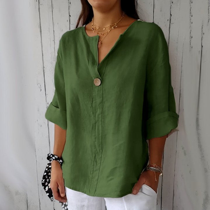 Camille™️ | Blouse en Lin Élégante