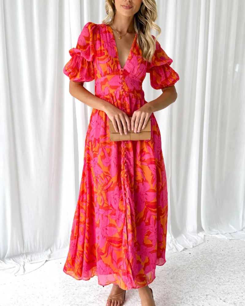 Jacqueline™ | Robe Longue Élégante à Fleurs