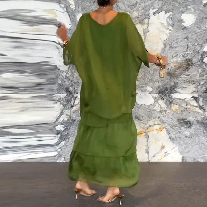Venisa - Robe en mousseline superposée