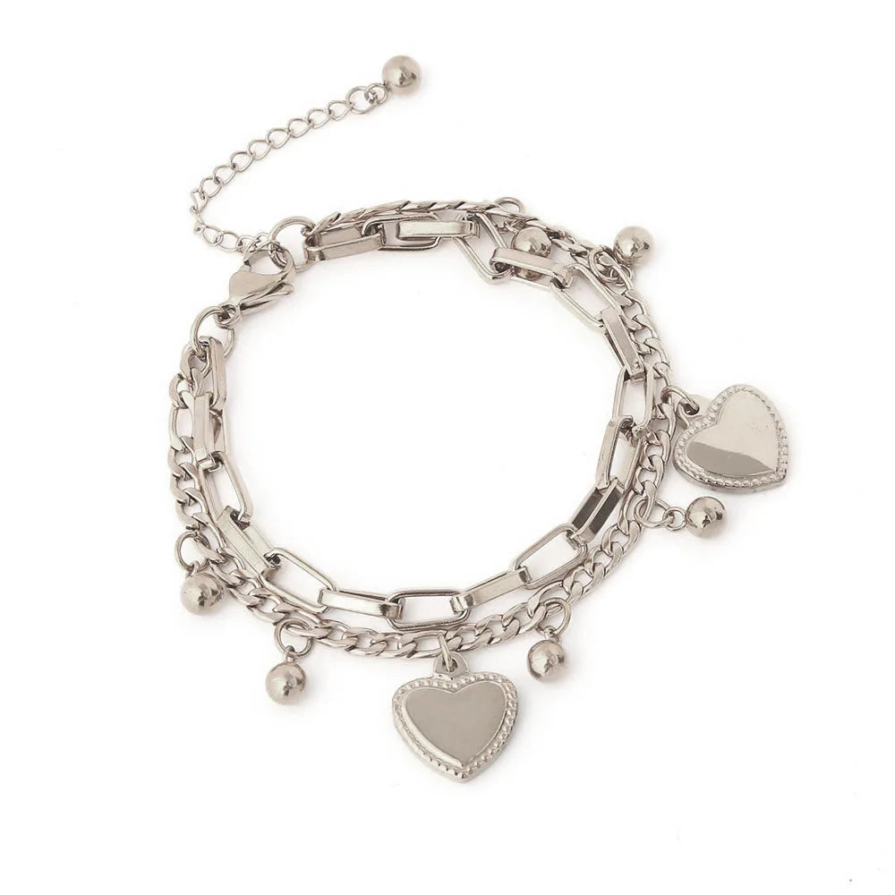Béatrice | Bracelet Chaîne avec Charme Cœur