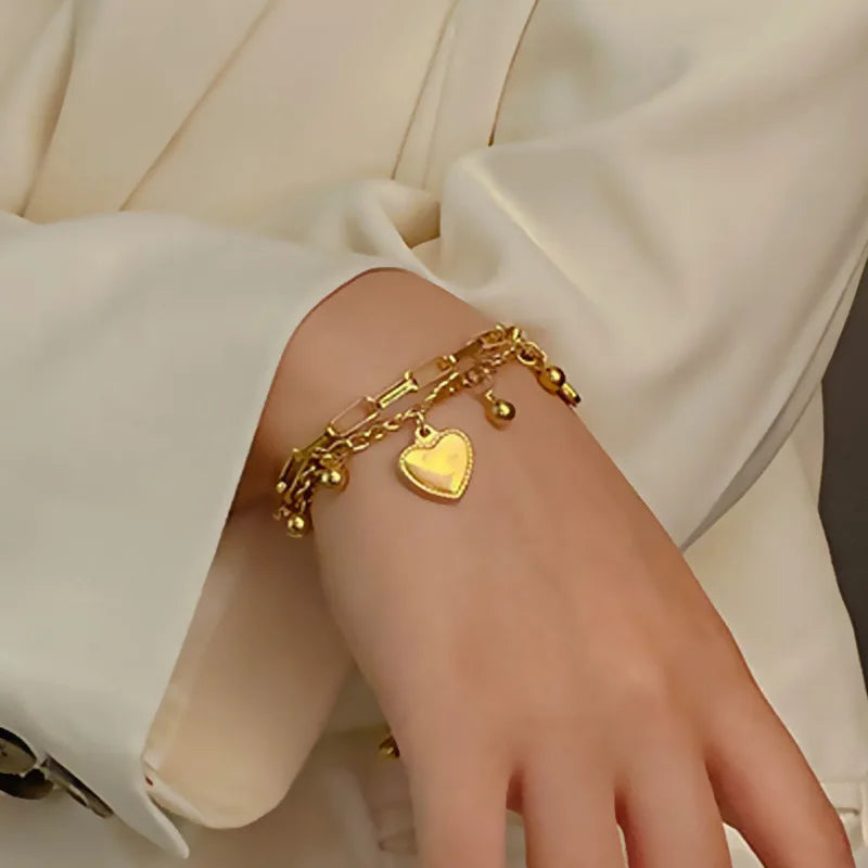 Béatrice | Bracelet Chaîne avec Charme Cœur