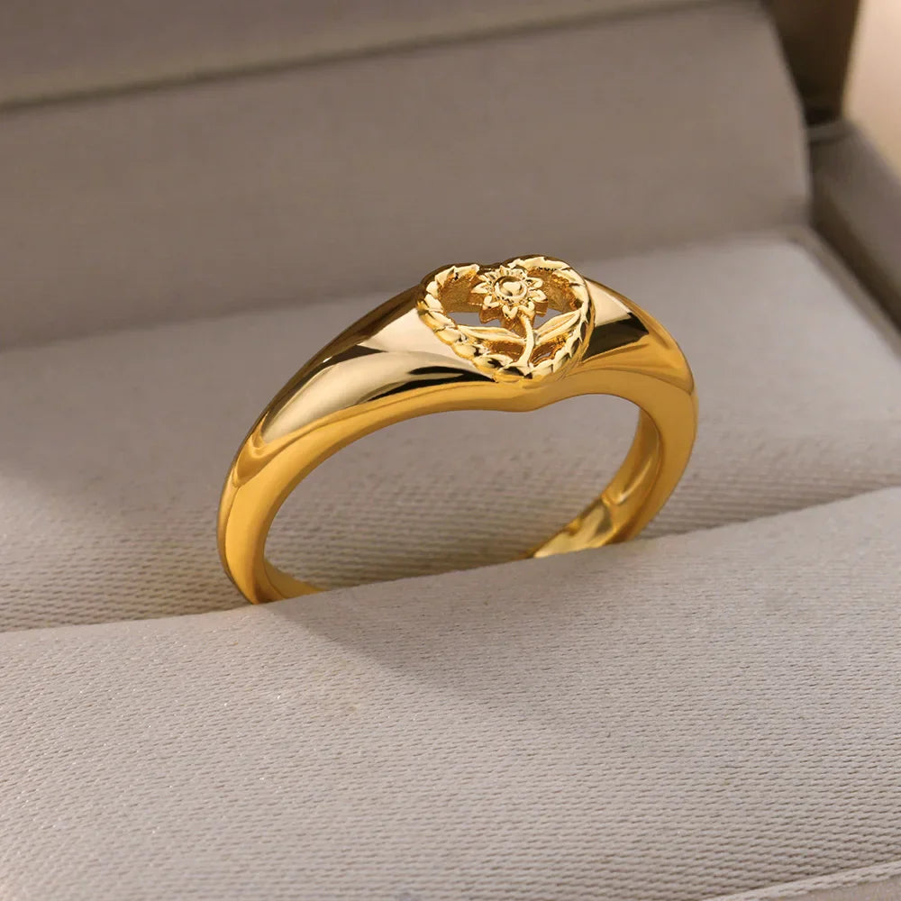 Antoinette | Bague Cœur Floral