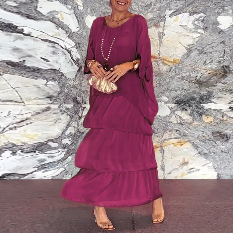 Venisa - Robe en mousseline superposée