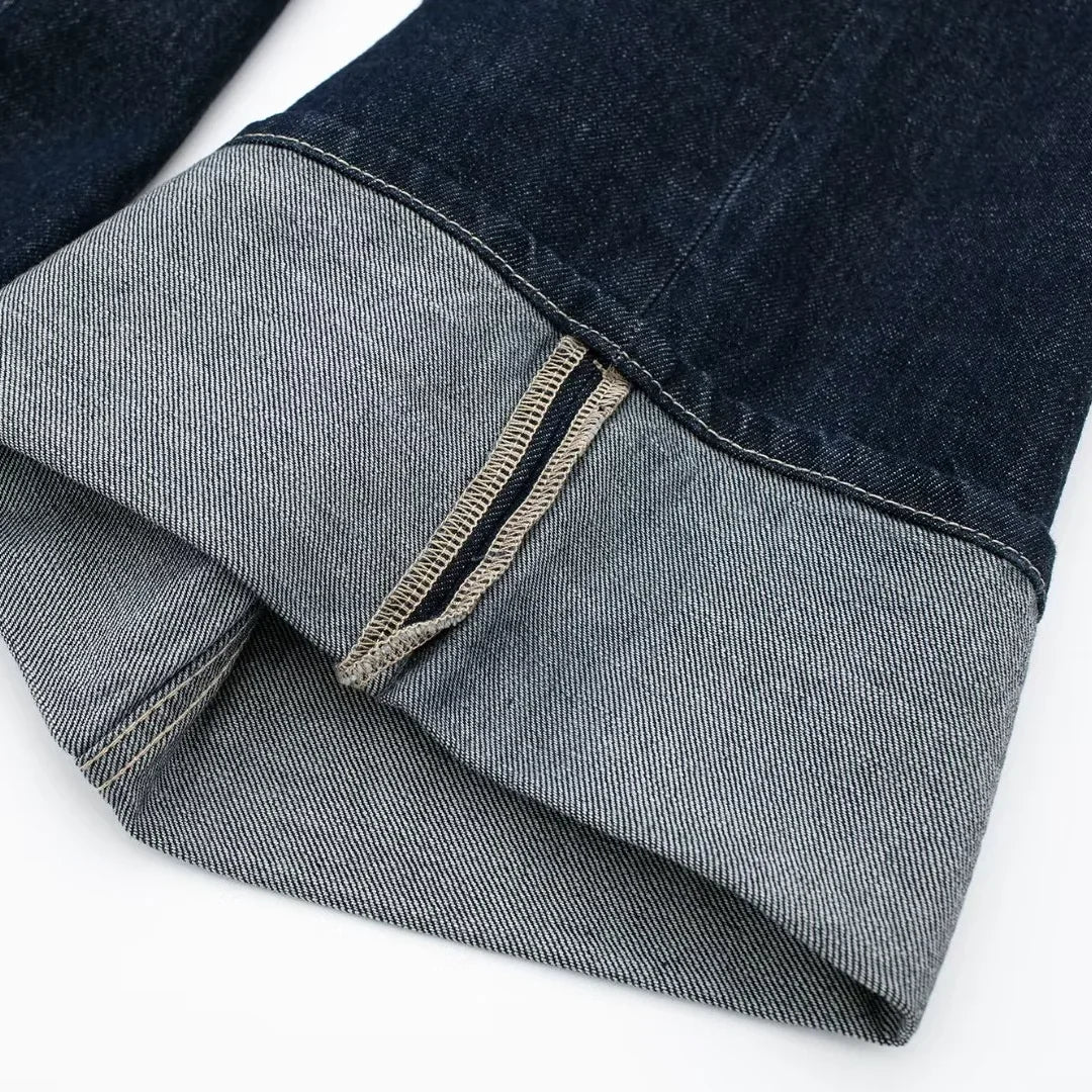Hermine | Jeans en denim taille haute à jambe large
