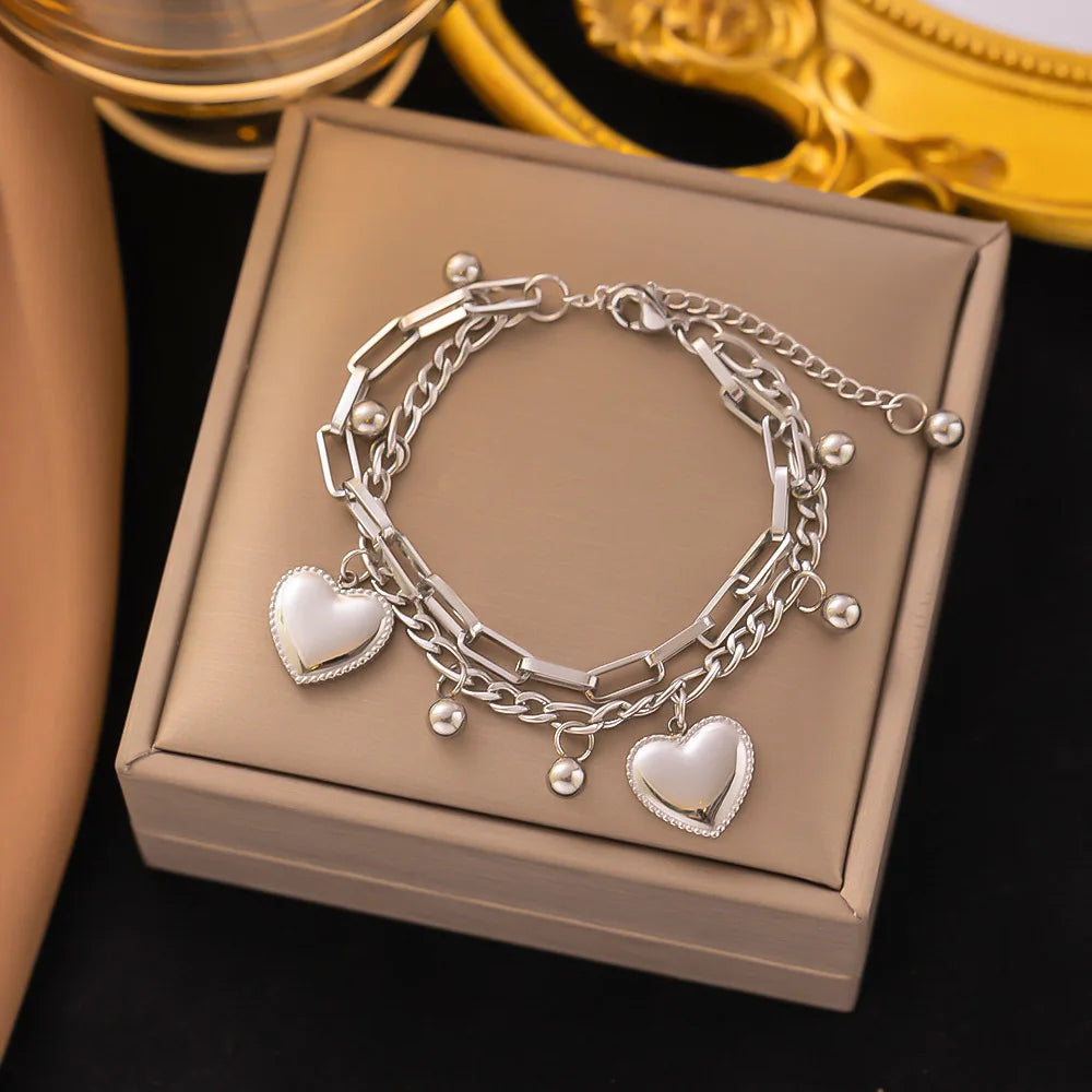 Béatrice | Bracelet Chaîne avec Charme Cœur