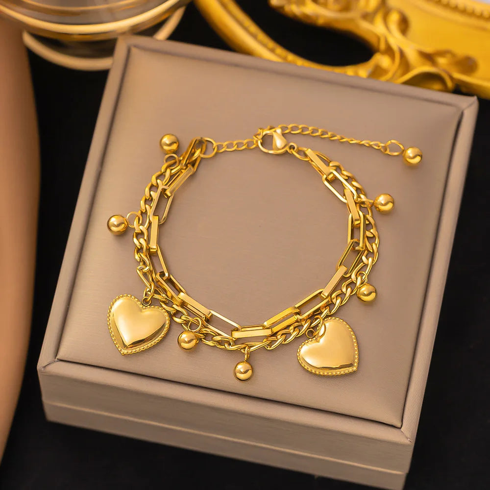 Béatrice | Bracelet Chaîne avec Charme Cœur