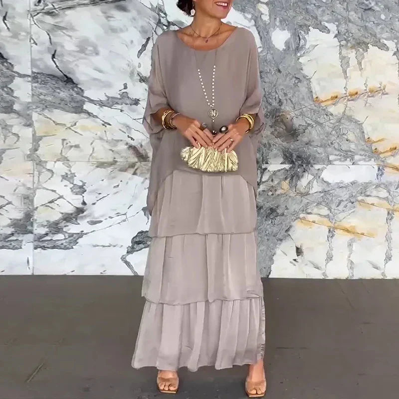 Venisa - Robe en mousseline superposée