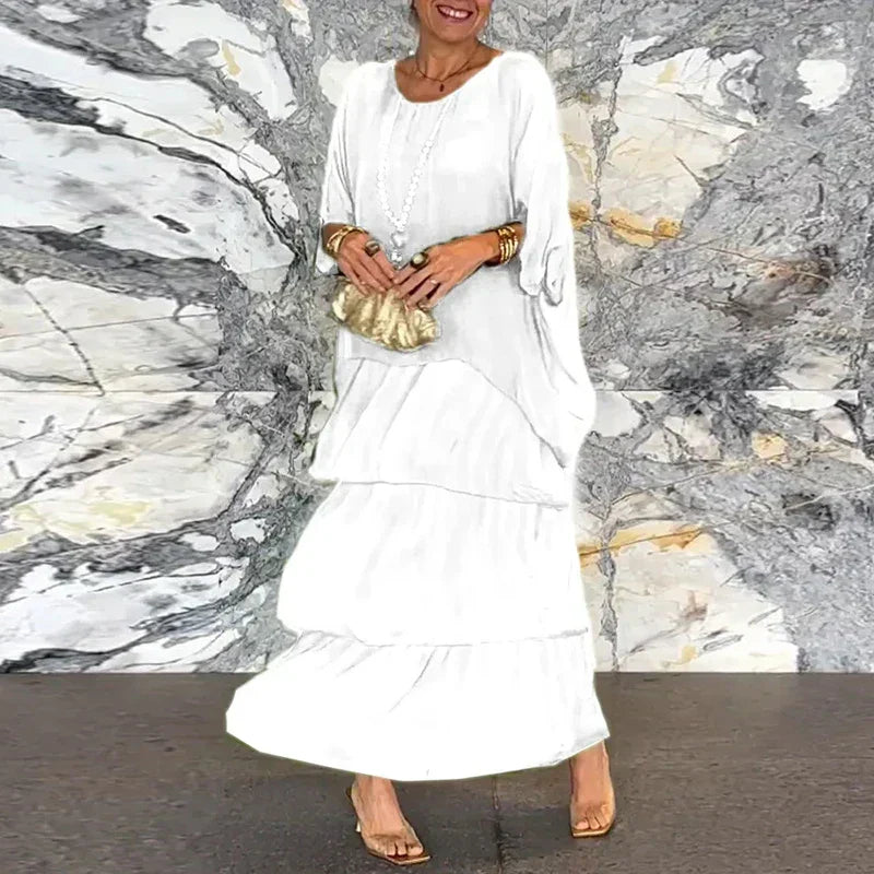 Venisa - Robe en mousseline superposée