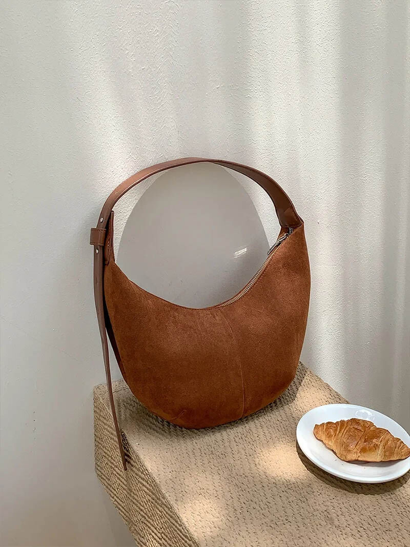 Coralie | Sac Demi-Lune en Suédine