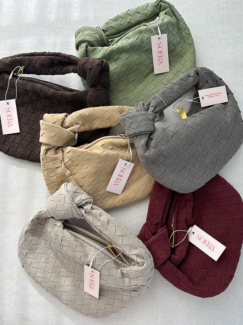 Anémone | Mini sac en daim tissé