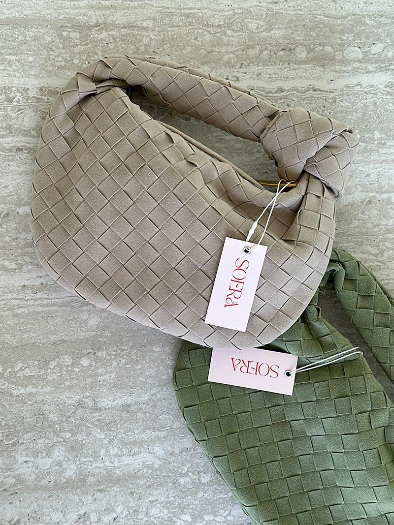 Anémone | Mini sac en daim tissé
