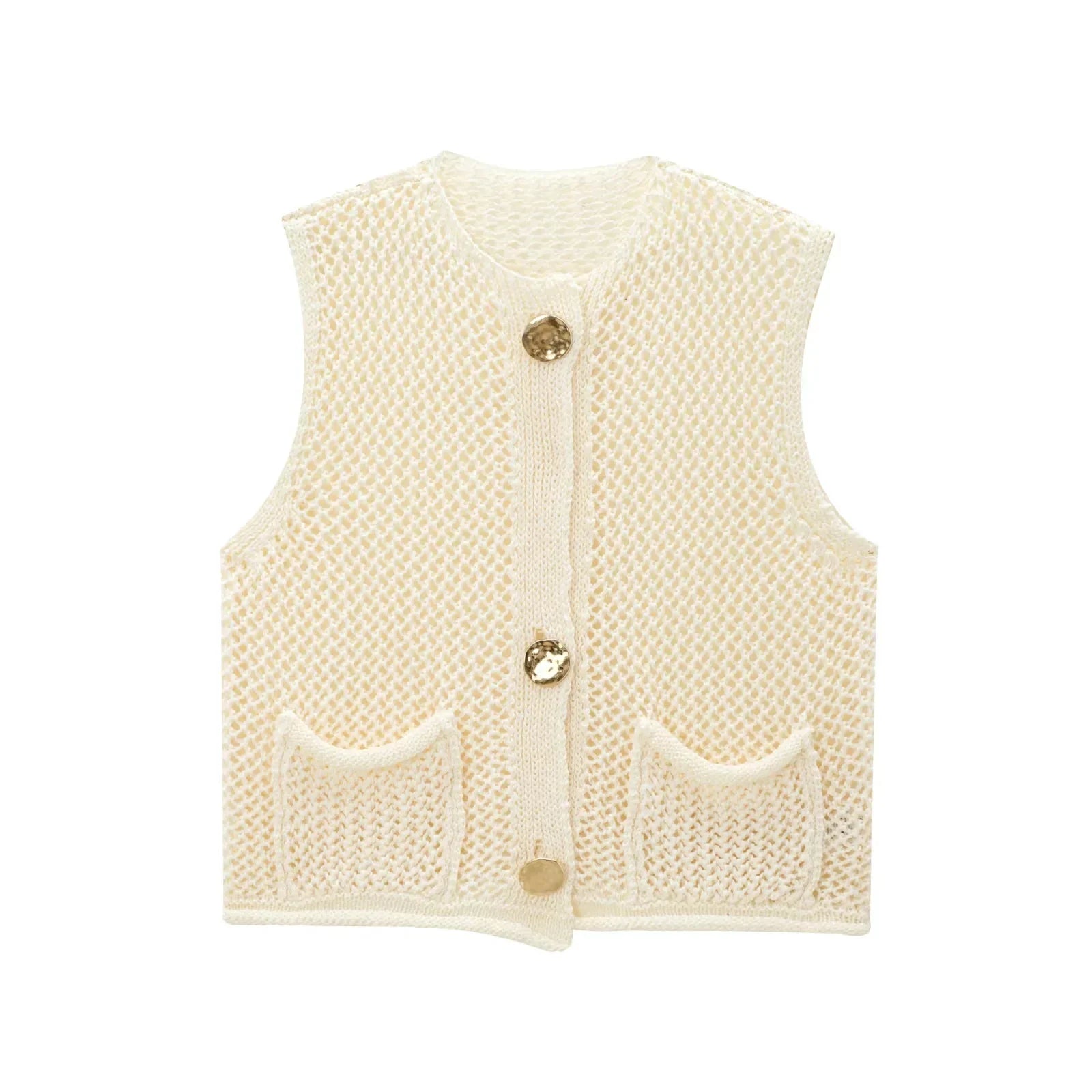 Eleanor | Le Gilet Boutonné Tricoté