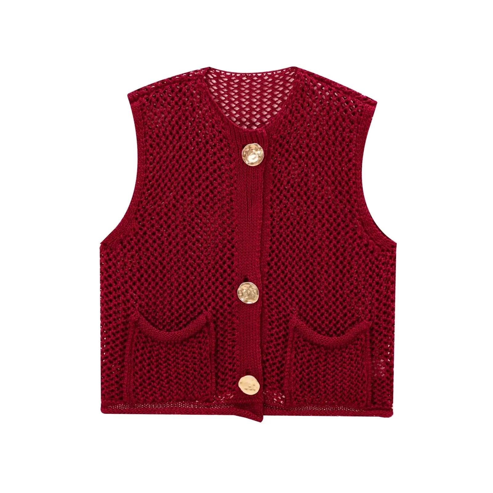 Eleanor | Le Gilet Boutonné Tricoté