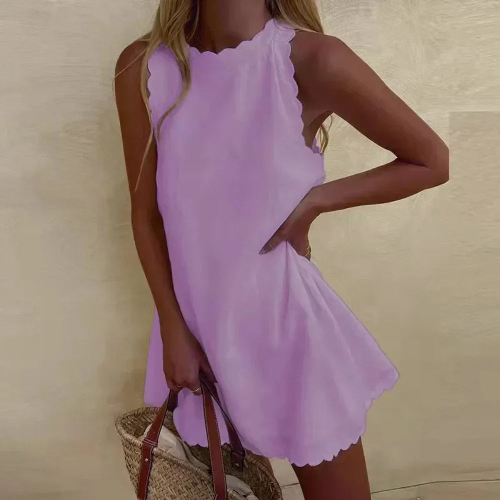 Camille | Robe sans manches à volants