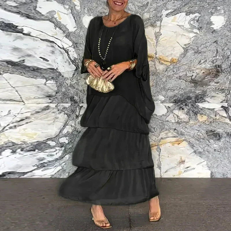 Venisa - Robe en mousseline superposée