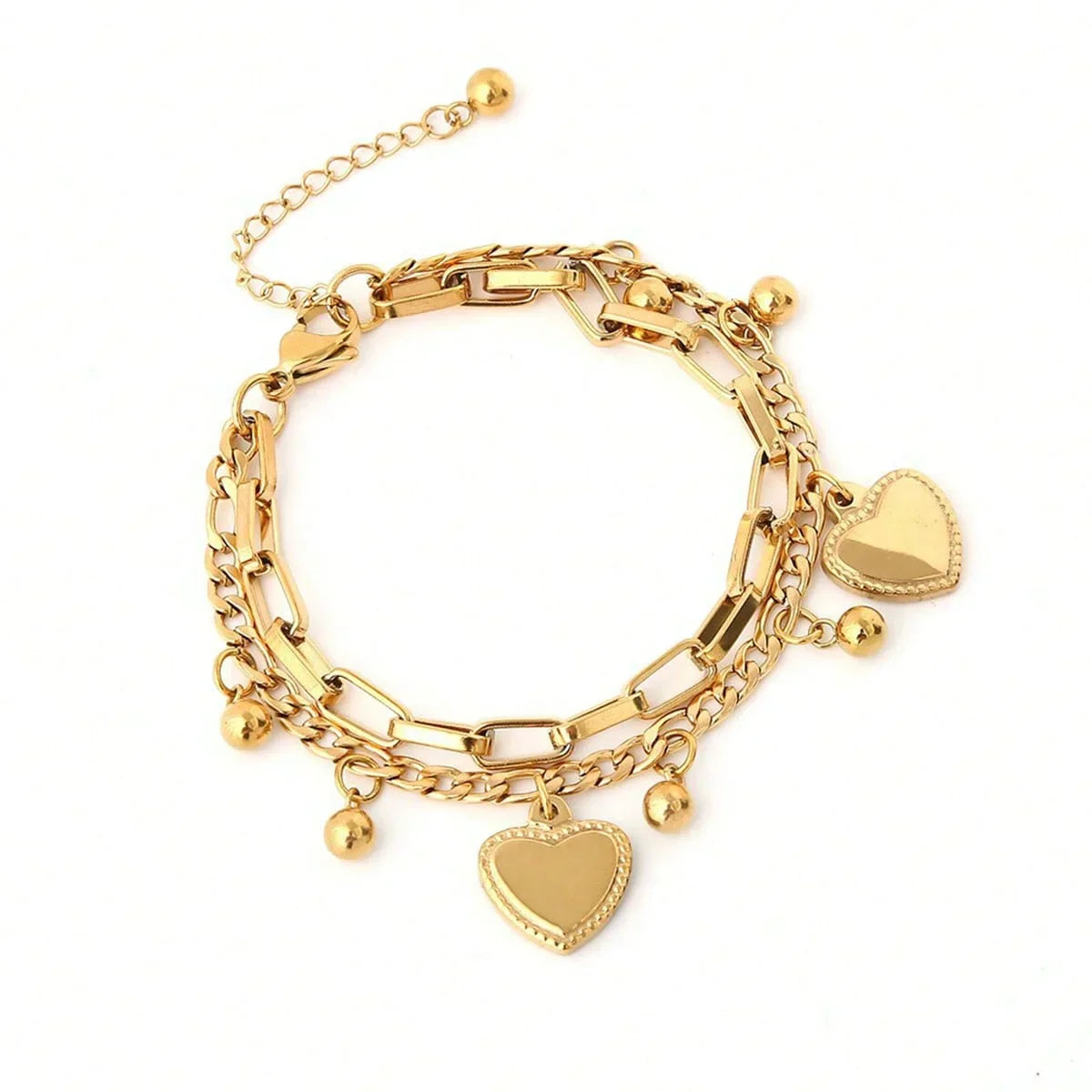 Béatrice | Bracelet Chaîne avec Charme Cœur