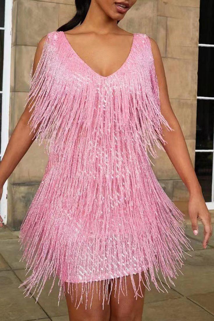 Édith | Robe de Fête à Franges Éblouissantes