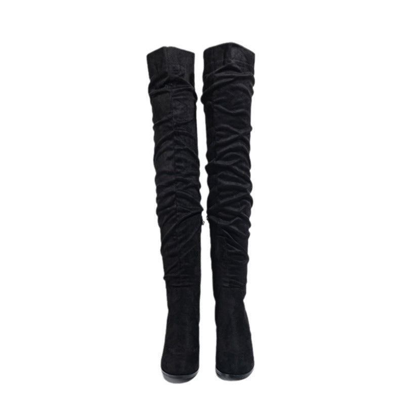 Sandrine | Bottes à Talon Bloc au-dessus du Genou