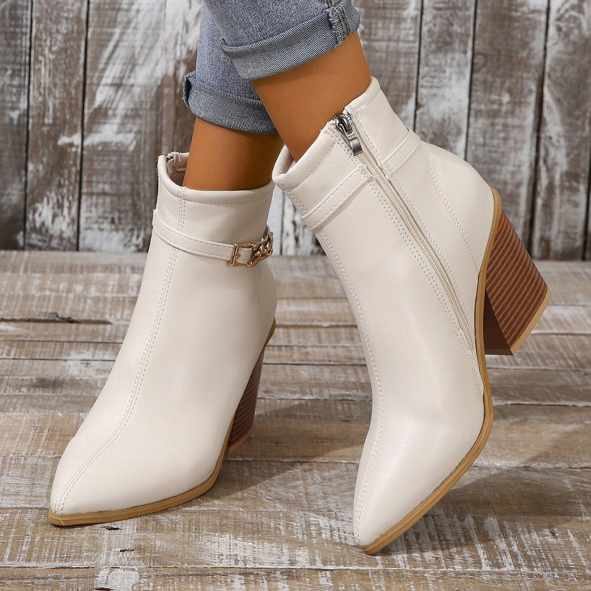 Sabine | Bottines à Talons Carrés Chic