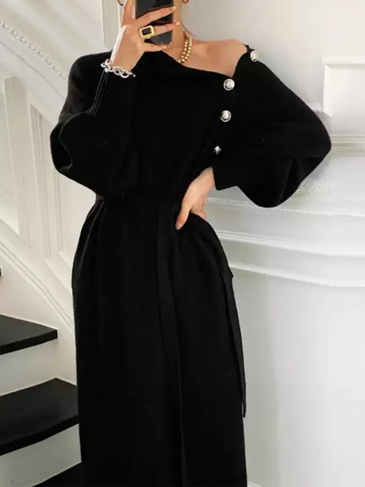Céline | Robe élégante à col roulé