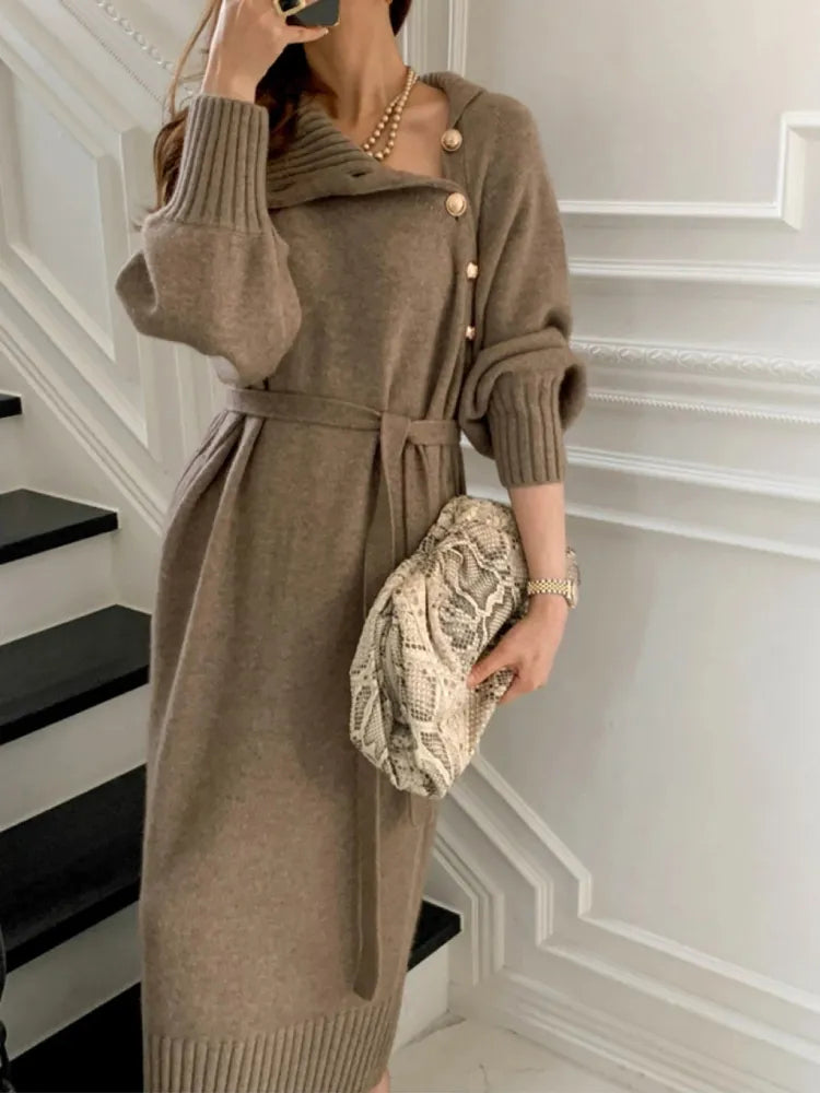 Céline | Robe élégante à col roulé