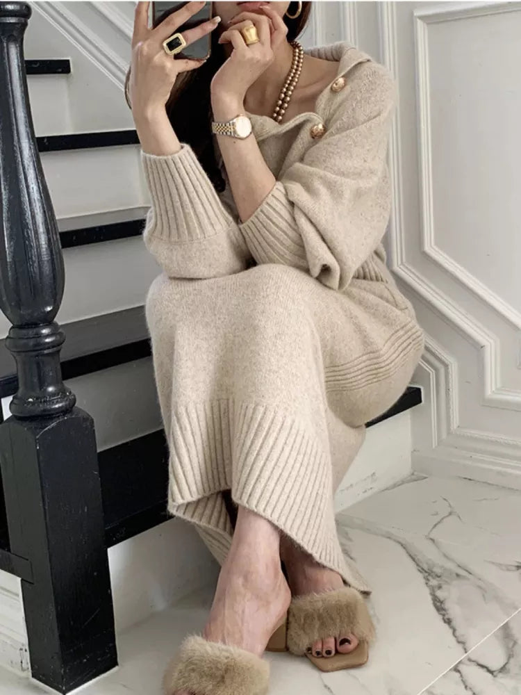 Céline | Robe élégante à col roulé