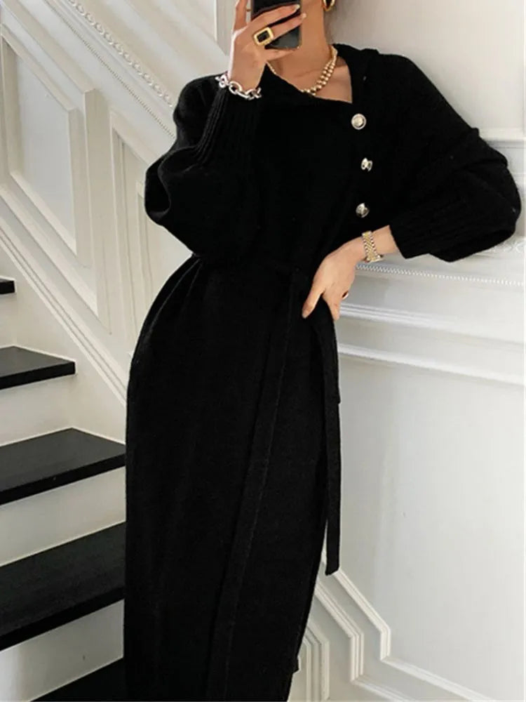 Céline | Robe élégante à col roulé