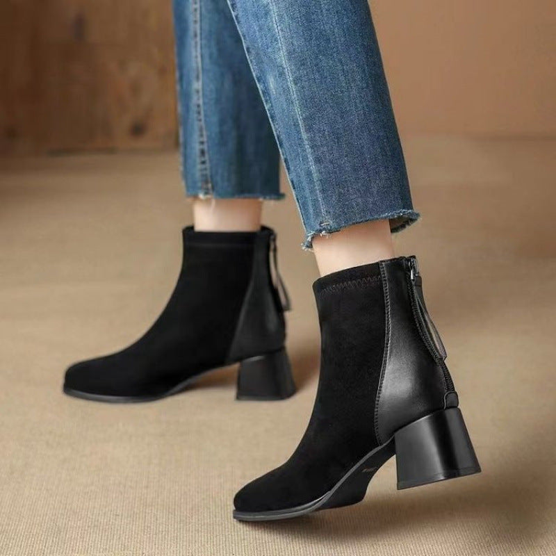 Simone | Bottines en Suède Élégantes