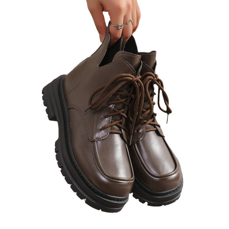Perrine | Bottes de Combat Chunky à Lacets