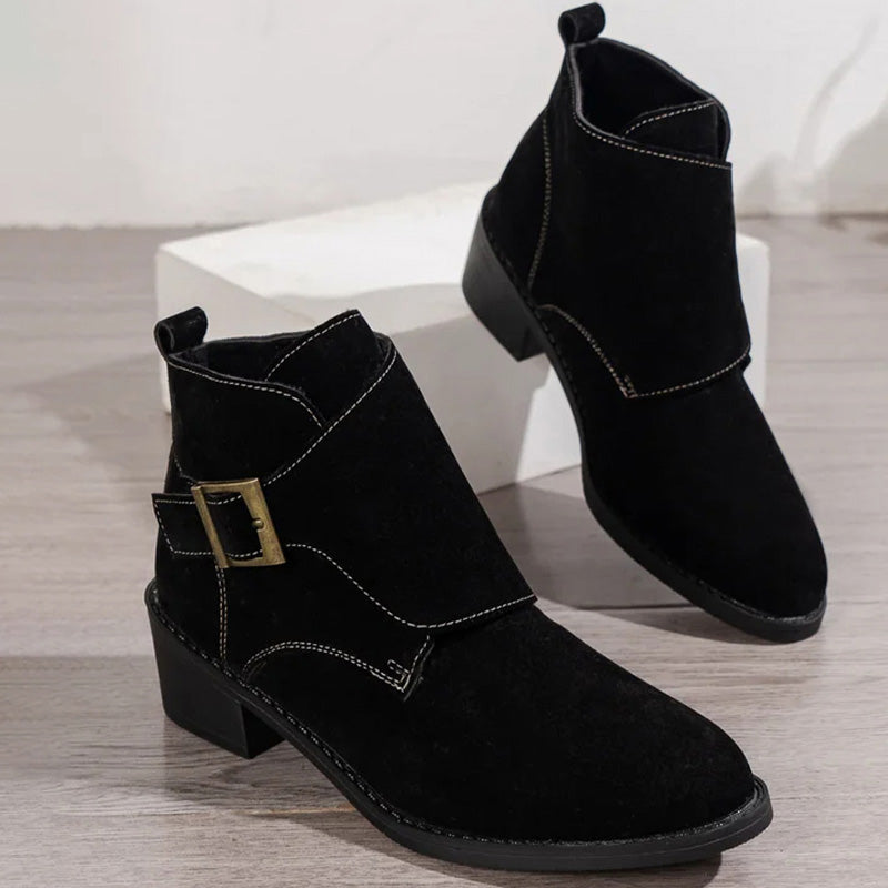 Pauline | Bottes Vintage à Talon Épais